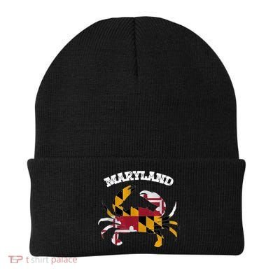 Maryland Flag Blue Crab State Gift Beanie