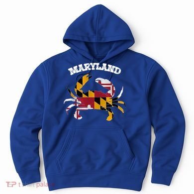 Maryland Flag Blue Crab State Gift Hoodie