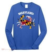 Maryland Flag Blue Crab State Gift Long Sleeve Shirt thumb 0