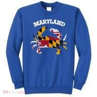 Maryland Flag Blue Crab State Gift Sweatshirt thumb 0