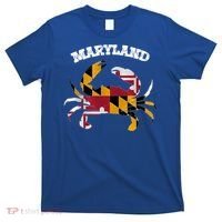 Maryland Flag Blue Crab State Gift T-Shirt thumb 0