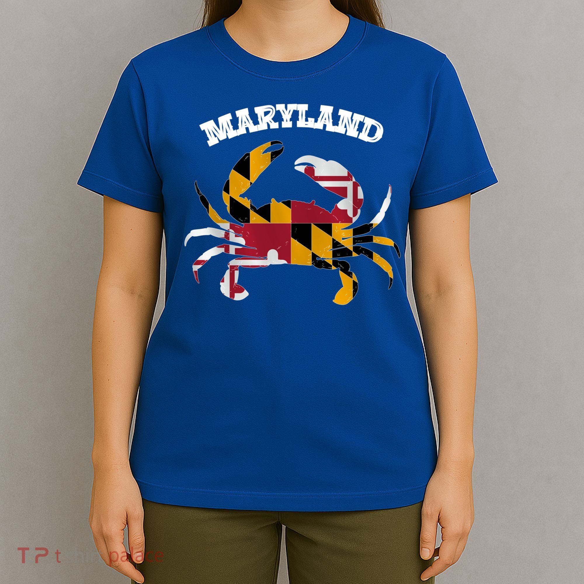 Maryland Flag Blue Crab State Gift T-Shirt