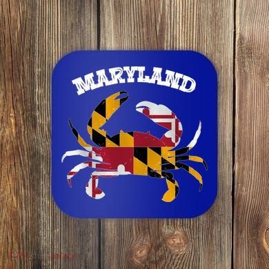 Maryland Flag Blue Crab State Gift Coaster