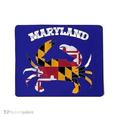 Maryland Flag Blue Crab State Gift Mousepad