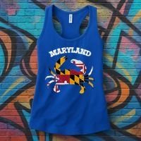 Maryland Flag Blue Crab State Gift Women's Tank Top thumb 3