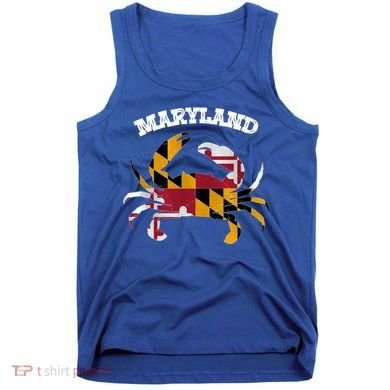 Maryland Flag Blue Crab State Gift Tank Top