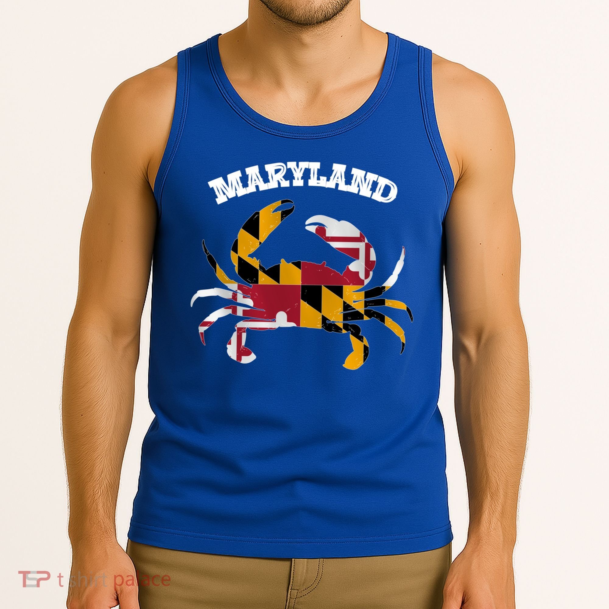 Maryland Flag Blue Crab State Gift Tank Top