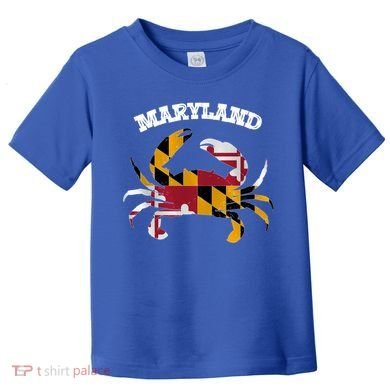 Maryland Flag Blue Crab State Gift Toddler T-Shirt