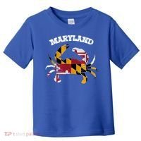 Maryland Flag Blue Crab State Gift Toddler T-Shirt thumb 0