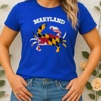 Maryland Flag Blue Crab State Gift Women's T-Shirt thumb 2
