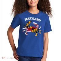 Maryland Flag Blue Crab State Gift Kids T-Shirt thumb 2