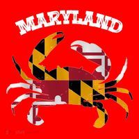 Maryland Flag Blue Crab State Gift Santa Hat thumb 1