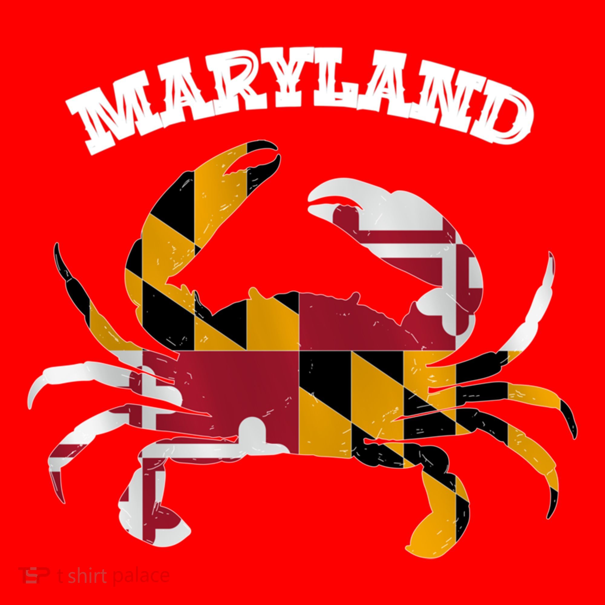 Maryland Flag Blue Crab State Gift Santa Hat