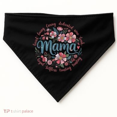 Mama Floral Boho Style She Is Mom Mothers Day USA-Made Doggie Bandana
