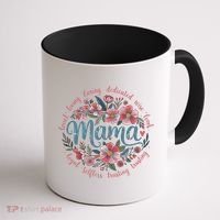 Mama Floral Boho Style She Is Mom Mothers Day Coffee Mug thumb 1