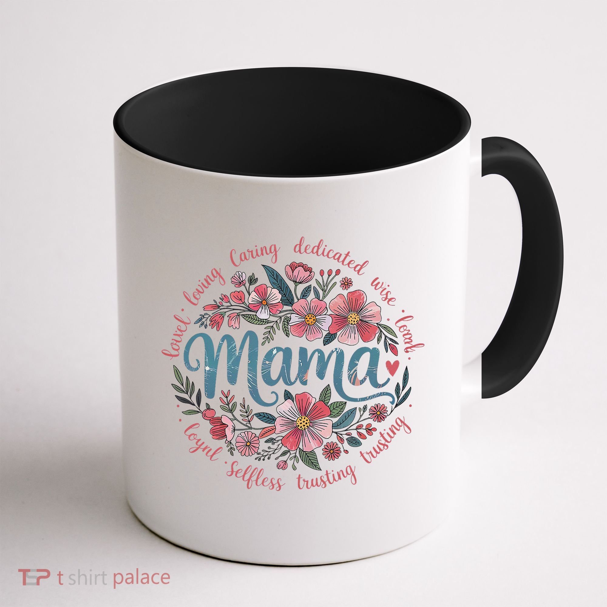 Mama Floral Boho Style She Is Mom Mothers Day Coffee Mug