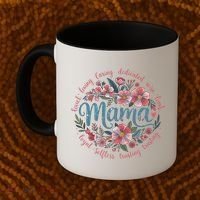 Mama Floral Boho Style She Is Mom Mothers Day Coffee Mug thumb 2