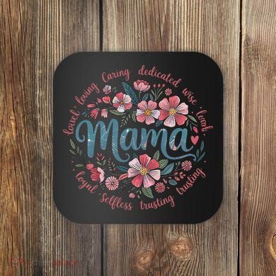 Mama Floral Boho Style She Is Mom Mothers Day Coaster