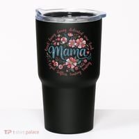 Mama Floral Boho Style She Is Mom Mothers Day Tumbler thumb 0