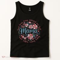 Mama Floral Boho Style She Is Mom Mothers Day Tank Top thumb 2