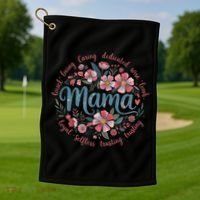 Mama Floral Boho Style She Is Mom Mothers Day Golf Towel thumb 1