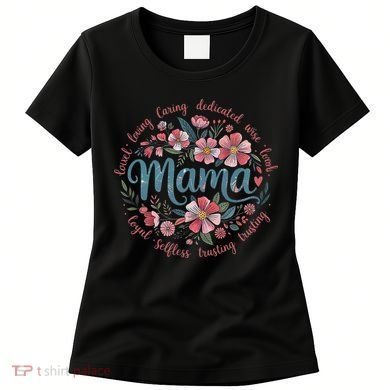 Mama Floral Boho Style She Is Mom Mothers Day Women's T-Shirt
