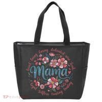 Mama Floral Boho Style She Is Mom Mothers Day Tote Bag thumb 0