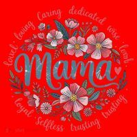 Mama Floral Boho Style She Is Mom Mothers Day Santa Hat thumb 1