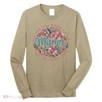 Mama Floral Boho Style She Is Mom Mothers Day Long Sleeve Shirt thumb 0