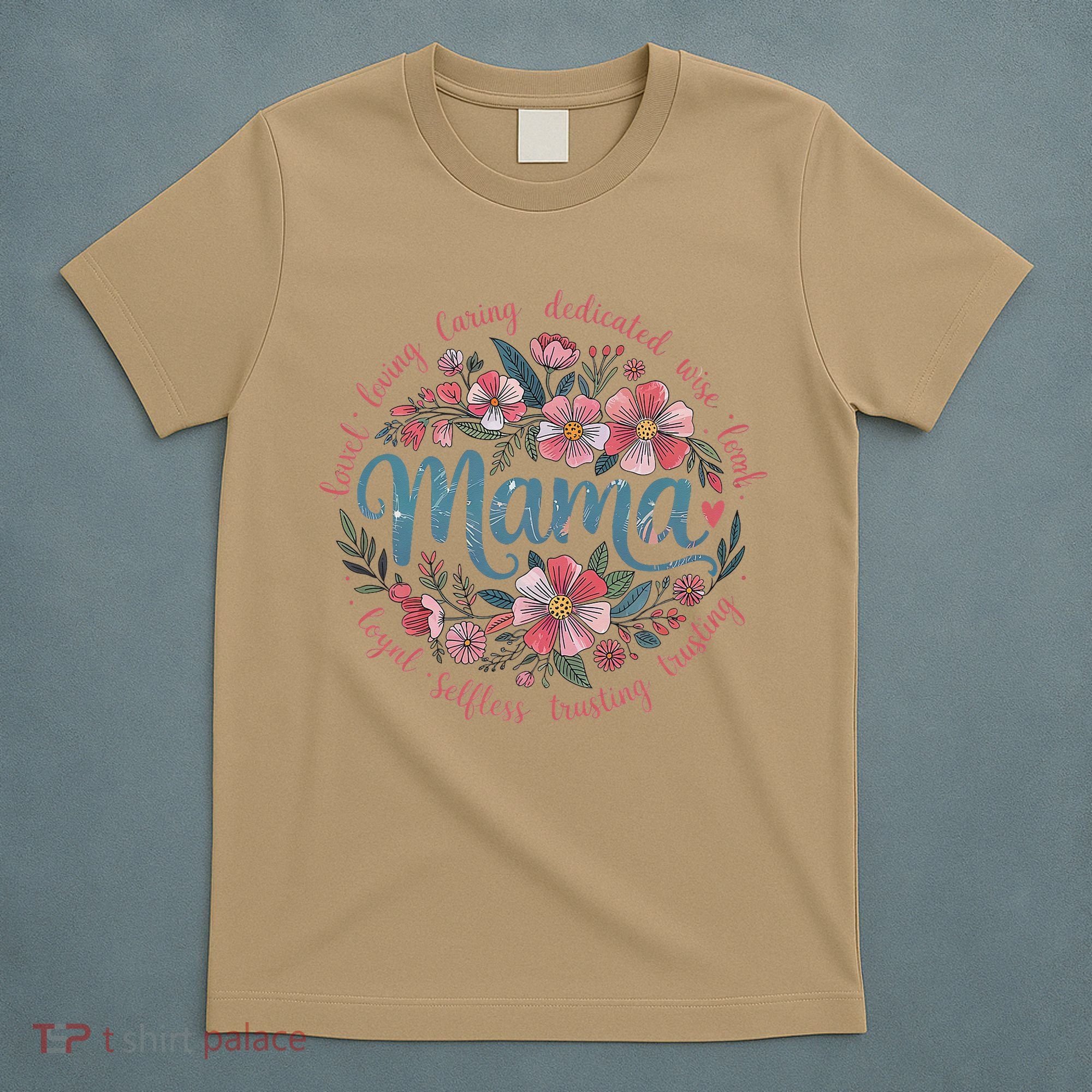 Mama Floral Boho Style She Is Mom Mothers Day T-Shirt
