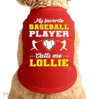 My Favorite Baseball Player Calls Me Lollie Mother's Day Doggie Tank thumb 0