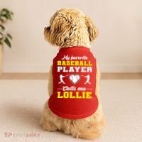 My Favorite Baseball Player Calls Me Lollie Mother's Day Doggie Tank thumb 2