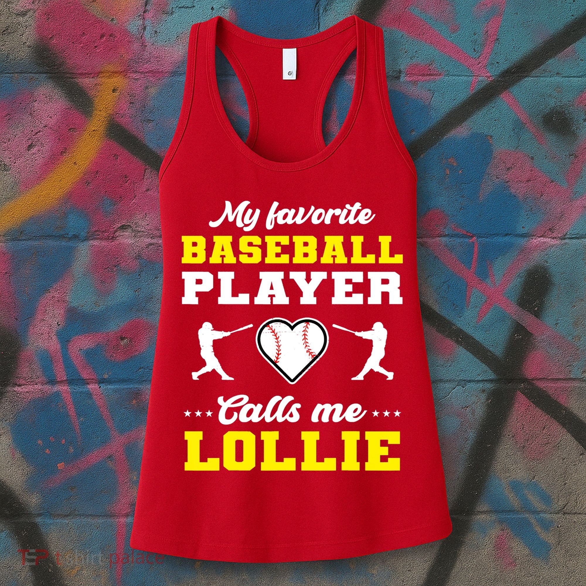 My Favorite Baseball Player Calls Me Lollie Mother's Day Women's Tank Top