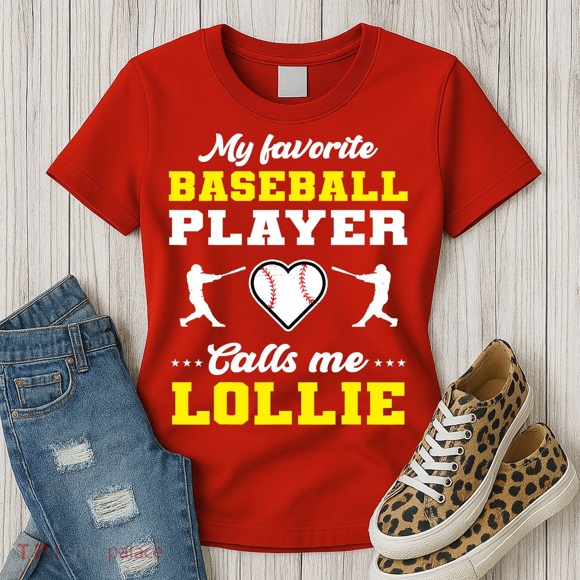 My Favorite Baseball Player Calls Me Lollie Mother's Day Women's T-Shirt