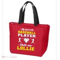 My Favorite Baseball Player Calls Me Lollie Mother's Day Tote Bag thumb 3