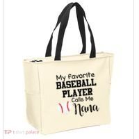 My Favorite Baseball Player Calls Me Nana Tote Bag thumb 2
