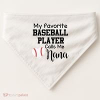 My Favorite Baseball Player Calls Me Nana USA-Made Doggie Bandana thumb 0
