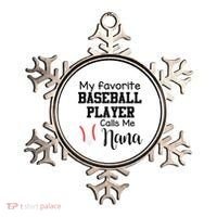 My Favorite Baseball Player Calls Me Nana Ornament thumb 0