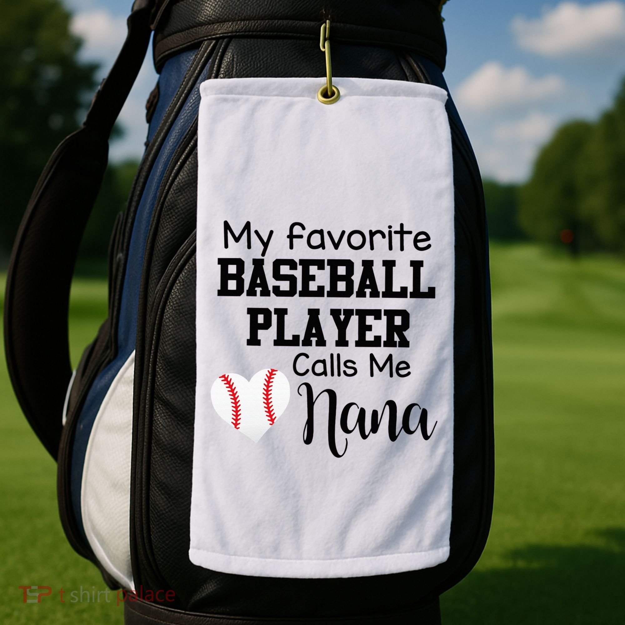 My Favorite Baseball Player Calls Me Nana Golf Towel