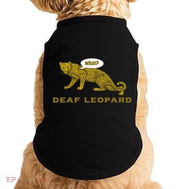 Music Funny Band Pun Deaf Leopard Joke Doggie Tank