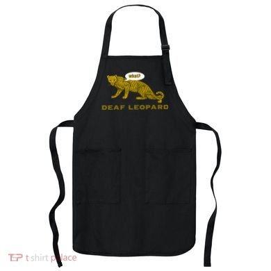 Music Funny Band Pun Deaf Leopard Joke Apron