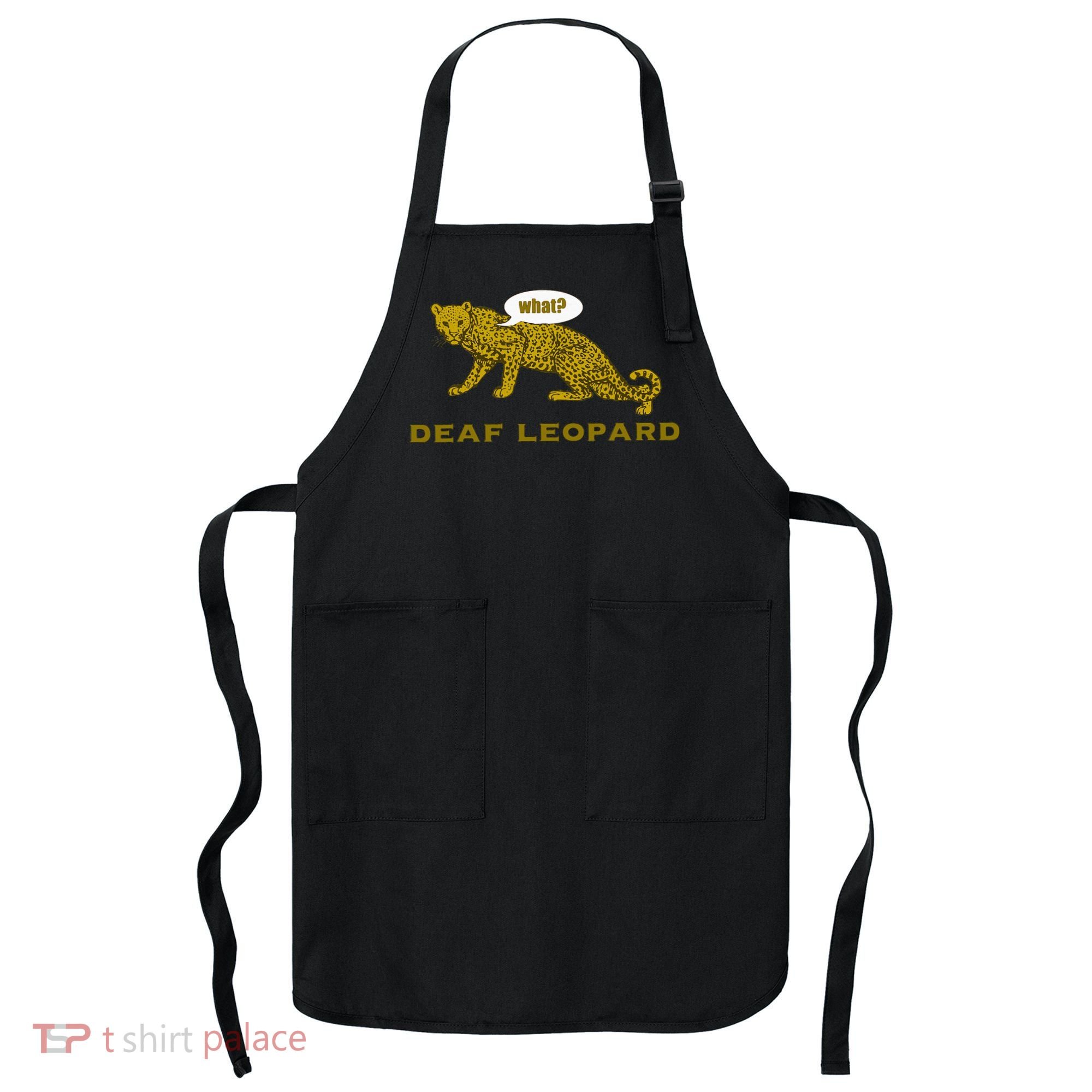 Music Funny Band Pun Deaf Leopard Joke Apron