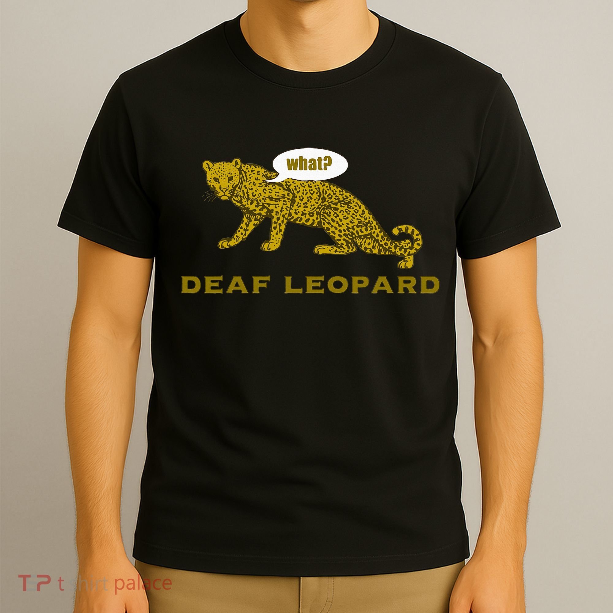 Music Funny Band Pun Deaf Leopard Joke T-Shirt