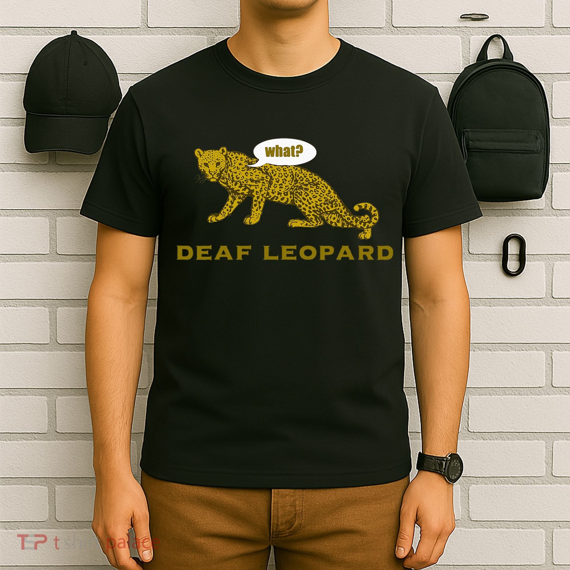 Music Funny Band Pun Deaf Leopard Joke T-Shirt