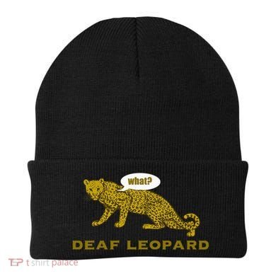 Music Funny Band Pun Deaf Leopard Joke Beanie