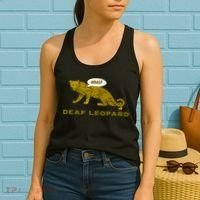Music Funny Band Pun Deaf Leopard Joke Women's Tank Top thumb 2
