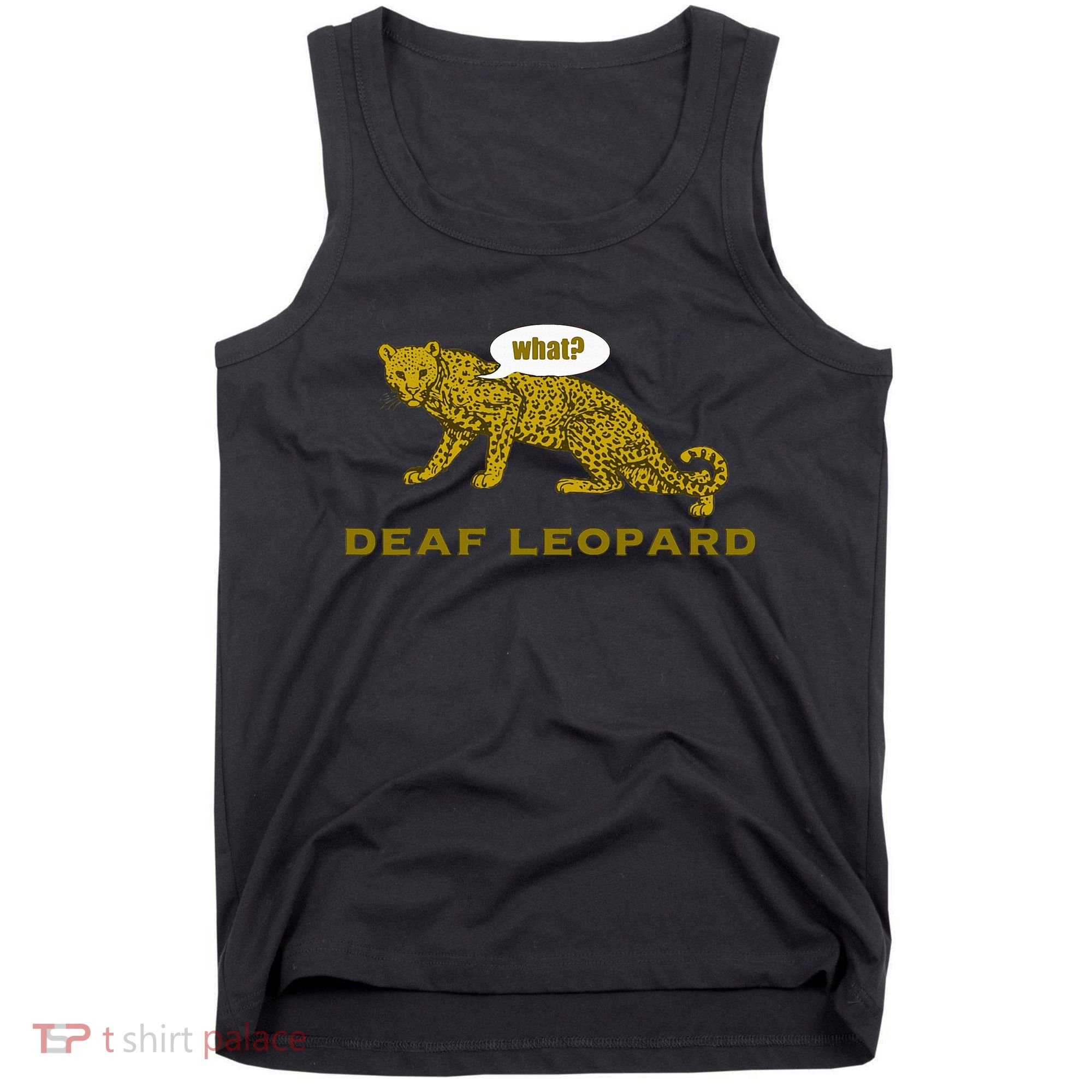 Music Funny Band Pun Deaf Leopard Joke Tank Top