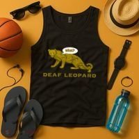 Music Funny Band Pun Deaf Leopard Joke Tank Top thumb 4