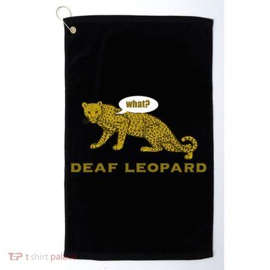 Music Funny Band Pun Deaf Leopard Joke Golf Towel