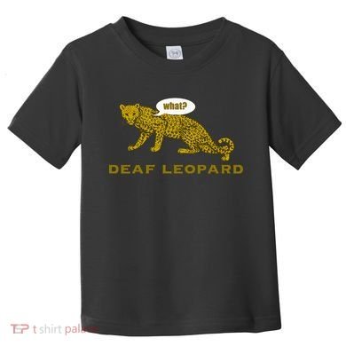 Music Funny Band Pun Deaf Leopard Joke Toddler T-Shirt